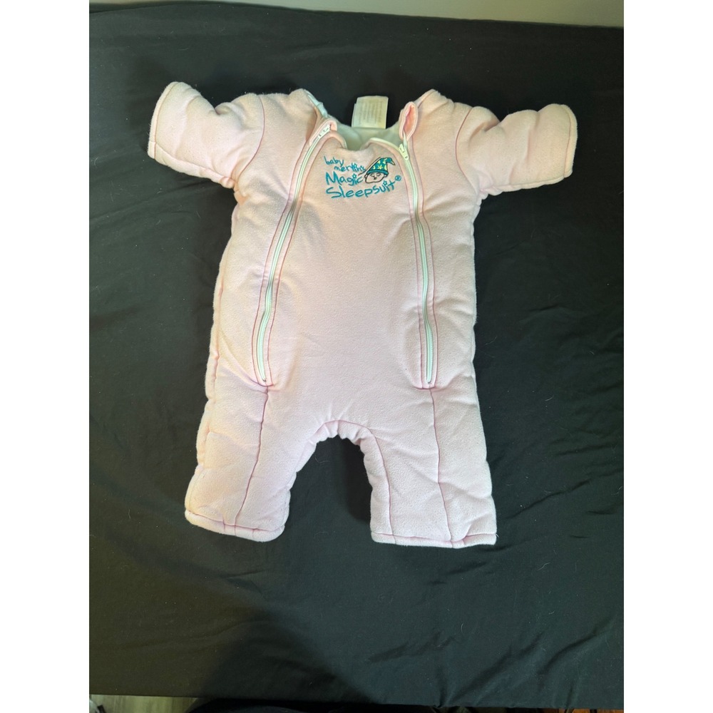 Baby Merlin's Magic Sleepsuit Pink Fleece Large 6-9‎ Months 18-21 lbs Transition